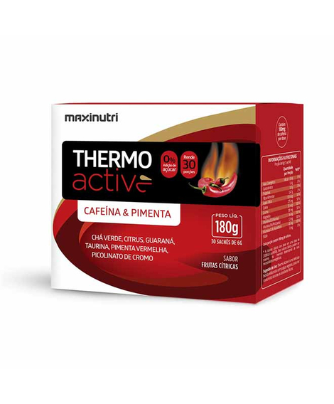 imagem do produto Thermo active cafeina & pimenta frutas citricas 180g - MAXINUTRI