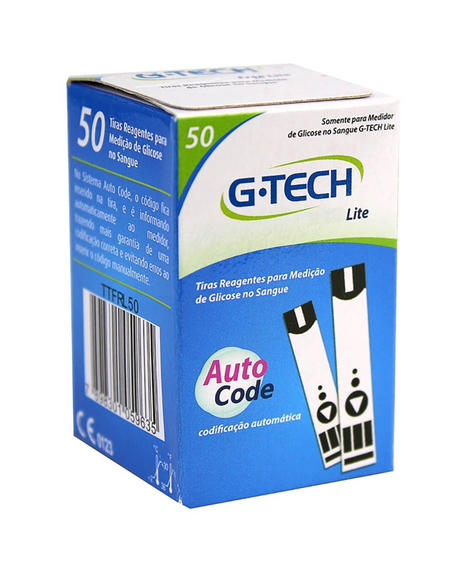 imagem do produto Tiras para glicose g-tech lite 50 unidades - G-TECH