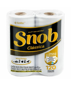 imagem de Toalha de papel snob clássica 120 folhas - SANTHER
