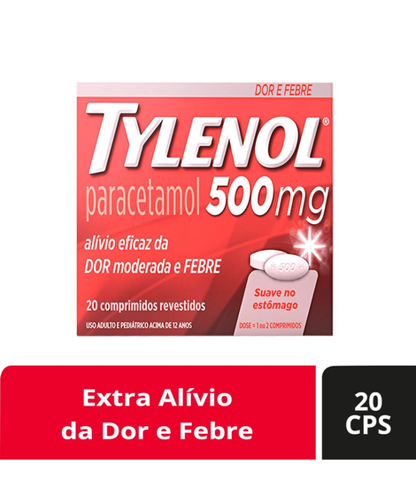 imagem do produto Tylenol 500mg 20 comprimidos star power - JOHNSON E JOHNSON