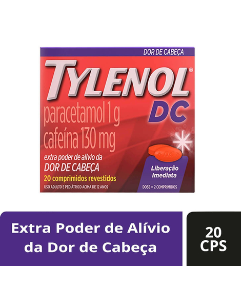 imagem do produto Tylenol dc 1g 20 comprimidos - JOHNSON E JOHNSON
