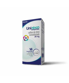 imagem de Unizinco zn 20mg 14 comprimidos - MYRALIS