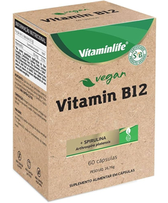 imagem de Vegan vitamin b12 + spirulina 60 cápsulas - VITAMINLIFE