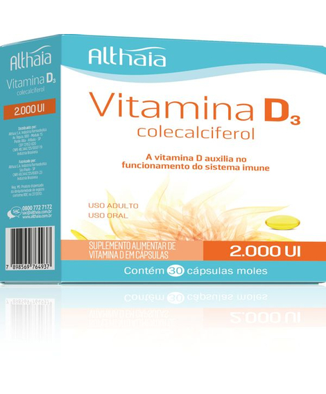 imagem do produto Vitamina d3 7.000ui 30 capsulas - ALTHAIA