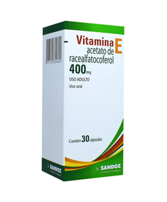 imagem de Vitamina e 400mg 30 cápsulas sandoz - SANDOZ