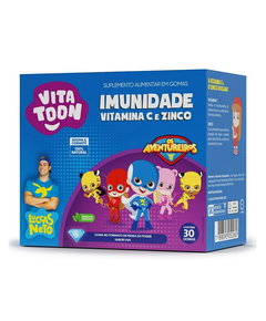 imagem de Vitatoon imunidade vitamina c e zinco 5g uva 30 gomas  - MAXINUTRI